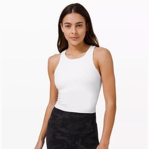 NWOT Ebb to Street Cropped Racerback Tank Top - White